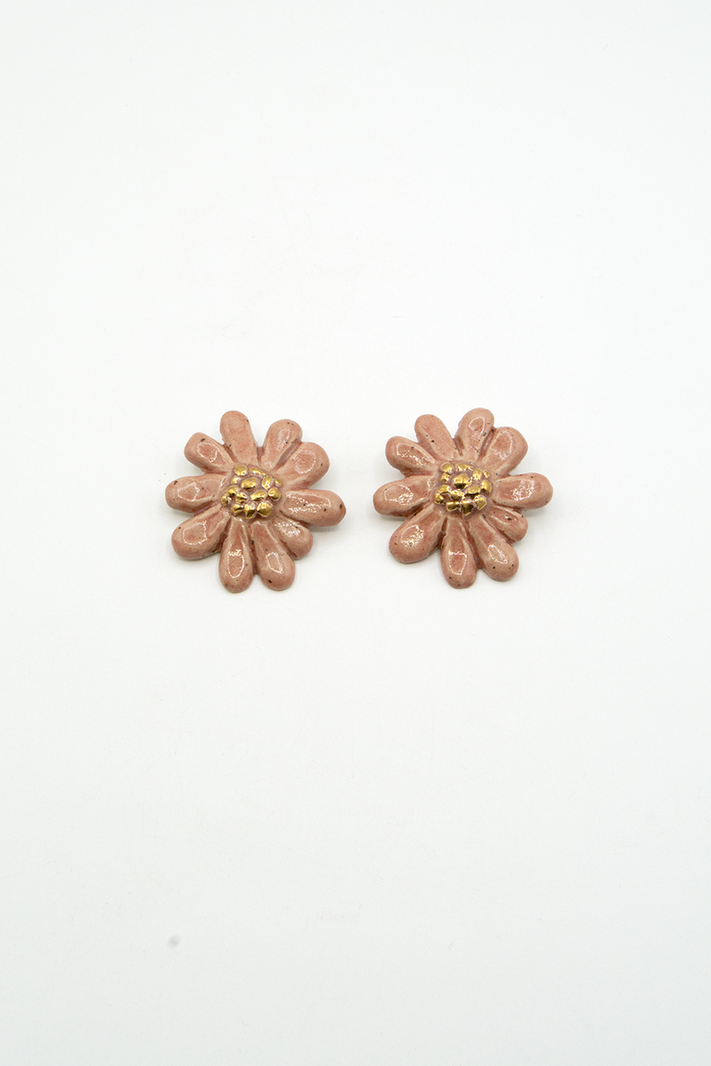 Flor Rosa Lustre Oro